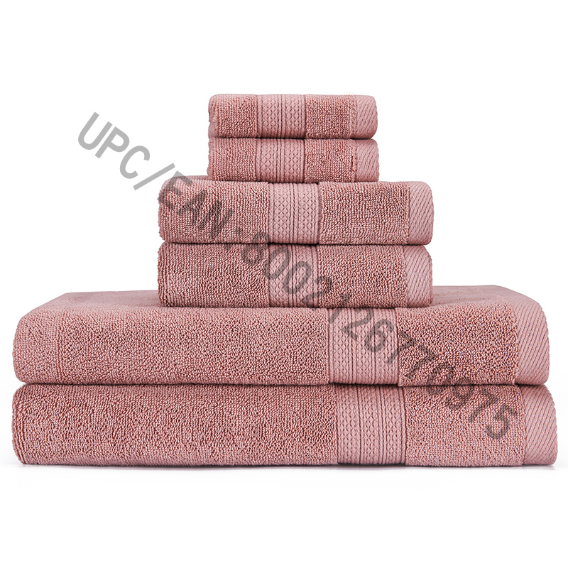 JMD TEXTILE Bathroom Towel Set, Towels Set of 6,2 Washcloth,2 Hand Towels,2 Bath Towels,Towels Household Towels Durable Absorbent Towel Comfortable Towels Cotton Extra Thick (Coffe, 6)