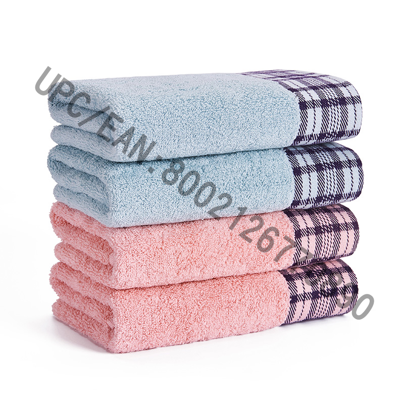 JMD TEXTILE Bathroom Towel Set, 4 Pieces British Style Jacquard Towel,Large Bath Towels 100% Cotton,Suitable for Pool, Gym, Hotel,Travel,College Dorm Room Accessories